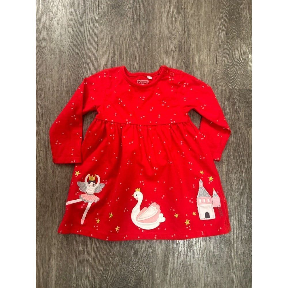 Blue Zoo Princess Swan Red Dress Sz 9-12 mo